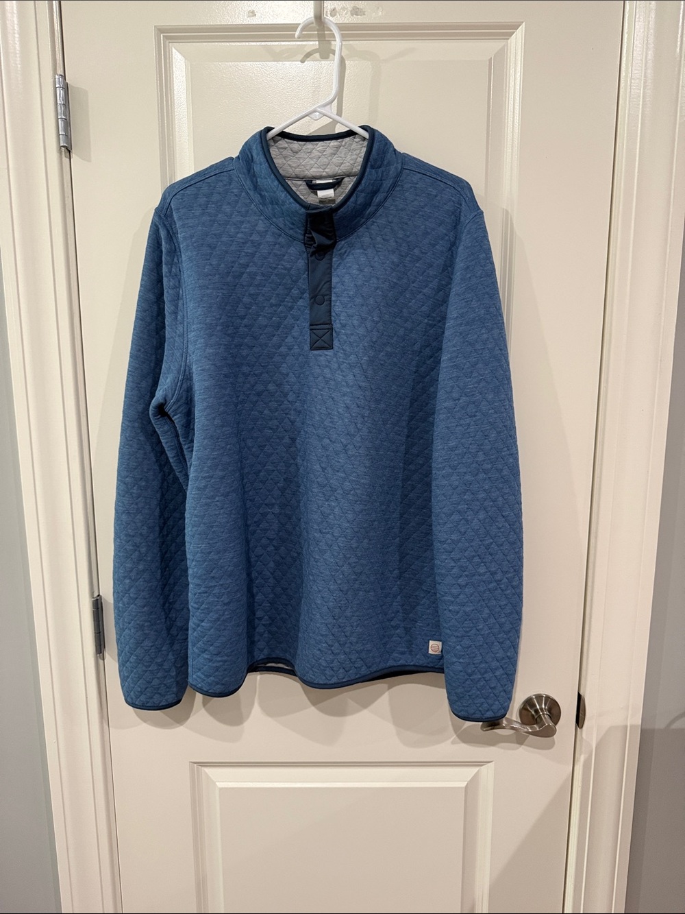 Marine Layer Men's Quilted Blue Pullover jacket